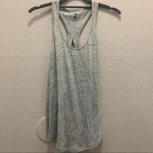 Zella Racerback Tank - Space Dye Gray